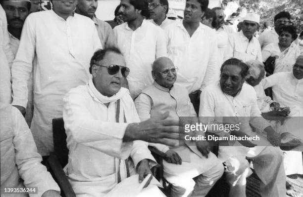 Rajiv Gandhi at visit to Ahmedabad Gujarat India on 5th May 1991.