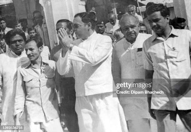 Rajiv Gandhi at AICC Ahmedabad Gujarat India on 15th May 1991.