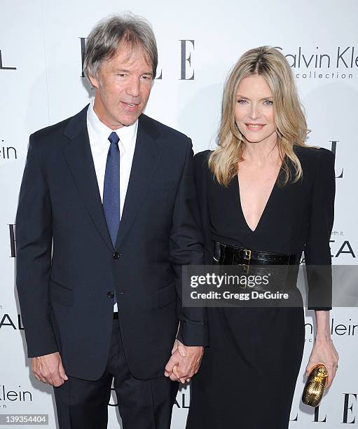 Michelle Pfeiffer and David E. Kelley arrive as ELLE Honors Hollywood+s Most Esteemed Women in the 18th Annual Women in Hollywood Tribute at The Four...