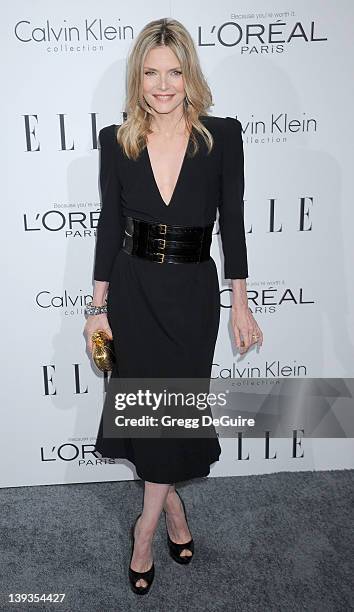 Michelle Pfeiffer arrives as ELLE Honors Hollywood+s Most Esteemed Women in the 18th Annual Women in Hollywood Tribute at The Four Seasons Beverly...