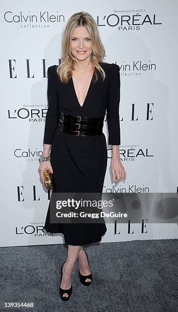 Michelle Pfeiffer arrives as ELLE Honors Hollywood+s Most Esteemed Women in the 18th Annual Women in Hollywood Tribute at The Four Seasons Beverly...