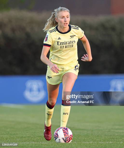 Leah Williamson of Arsenal during the Barclays FA Women's Super League match between Everton Women and Arsenal Women at Walton Hall Park on April 24,...