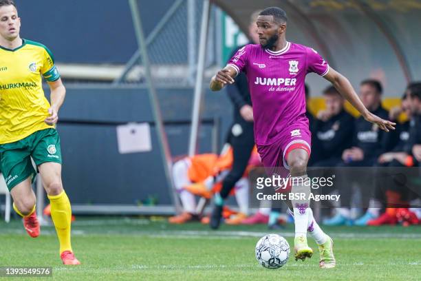 Cuco Martina of Go Ahead Eagles during the Dutch Eredivisie match between Fortuna Sittard and Go Ahead Eagles at Fortuna Sittard Stadion on April 24,...