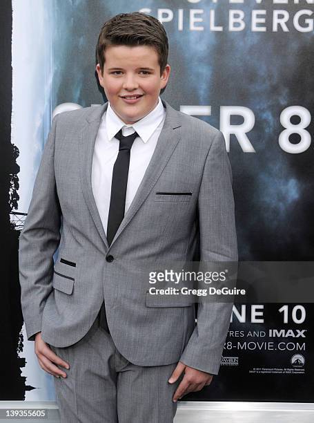 Riley Griffiths arrives to the Los Angeles Premiere of "Super 8" at the Regency Village Theater on June 8, 2011 in Westwood, California.
