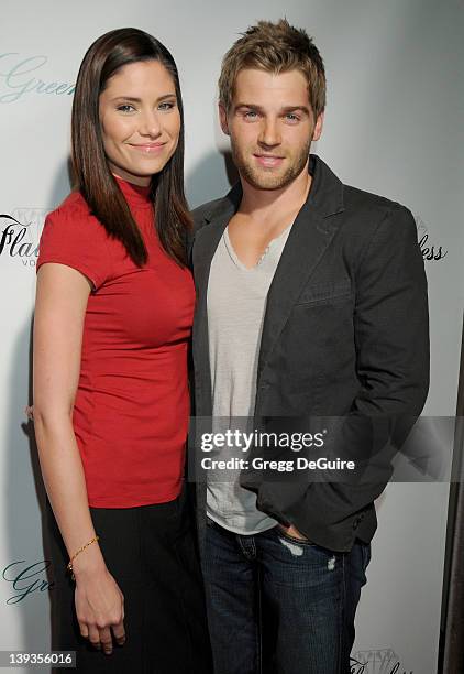 Mike Vogel and wife Courtney Vogel arrive at the "Across the Hall" Premiere at the Laemmle Music Hall 3 on December 1, 2009 in Beverly Hills,...