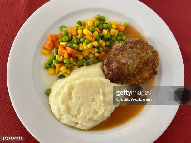 meatloaf - mashed potatoes stock pictures, royalty-free photos & images