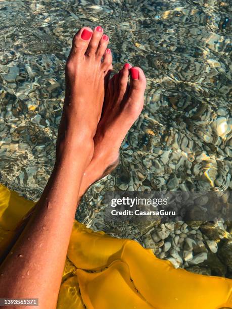 personal view on beach vacation - pedicure stock pictures, royalty-free photos & images