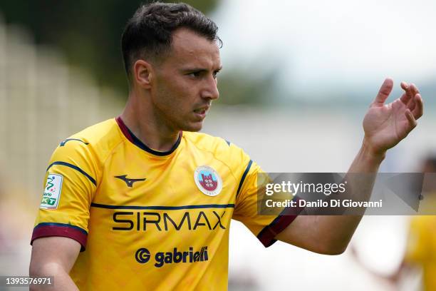 Enrico Baldini of A.S. Cittadella in action during the Serie B match between Ascoli Calcio 1898 FC and A.S. Cittadella at Stadio Cino e Lillo Del...