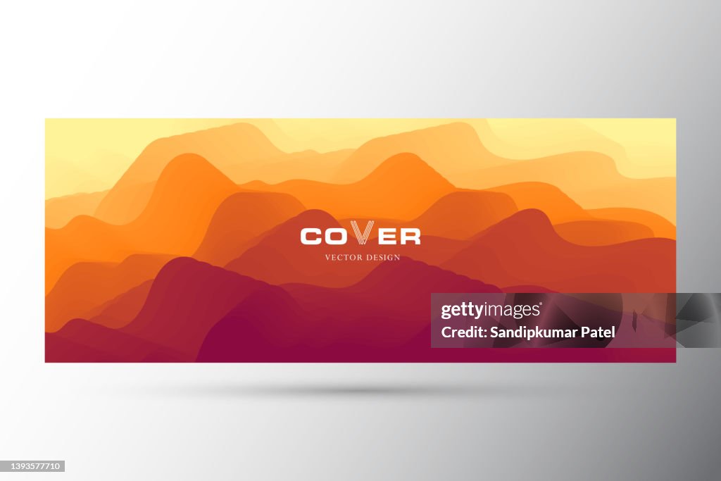 Desert dunes sunset landscape. Abstract background with dynamic effect.