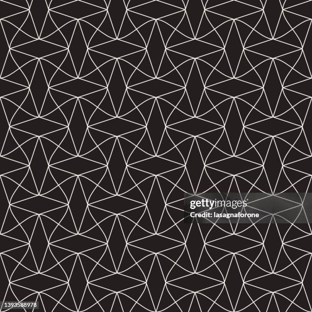 seamless geometric vector pattern - hexagon network pattern stock illustrations