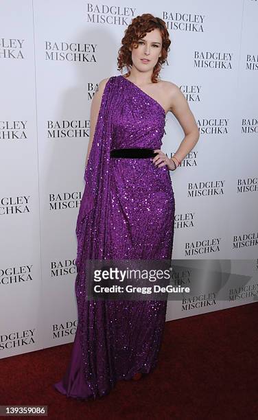 Rumer Willis arrives at the opening of the new Badgley Mischka flagship store on Rodeo Drive on March 2, 2011 in Beverly Hills, California.