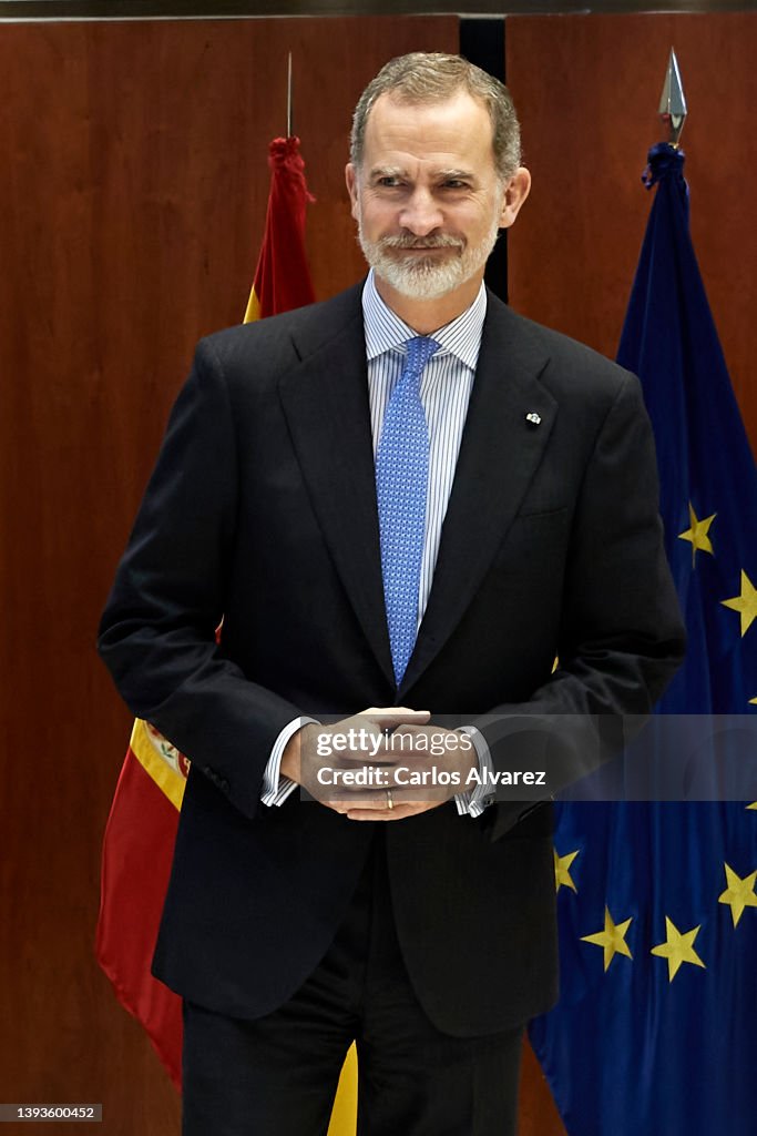 King Felipe Of Spain Attends An Official Lunch With Members of The Constitutional Court