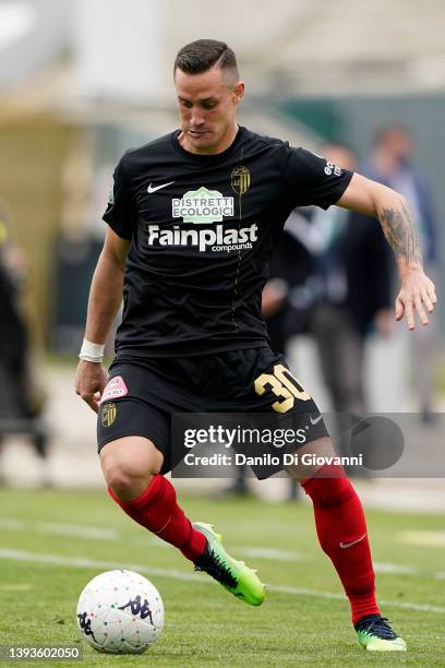 Dario Saric of Ascoli Calcio in action during the Serie B match between Ascoli Calcio 1898 FC and A.S. Cittadella at Stadio Cino e Lillo Del Duca on...