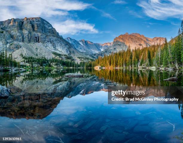 loch vail, rocky mountain national park - colorado - fotografias e filmes do acervo