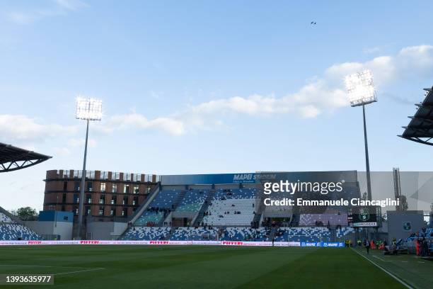General view inside the stadium prior to the Serie A match between US Sassuolo and Juventus at Mapei Stadium - Citta' del Tricolore on April 25, 2022...