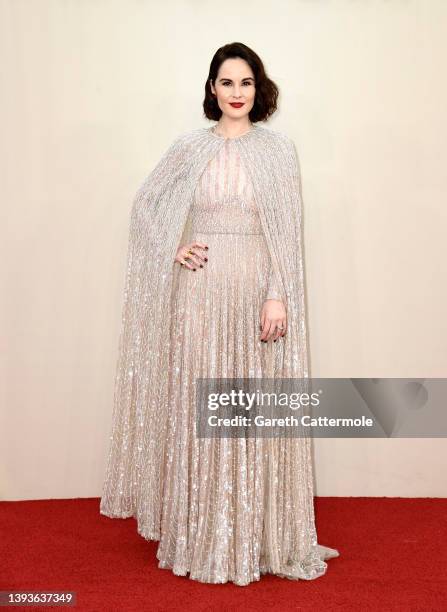 Michelle Dockery attends the world premiere of "Downton Abbey: A New Era" at Cineworld Leicester Square on April 25, 2022 in London, England.