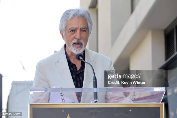 Joe Mantegna speaks onstage as Jean Smart is honored with a star on The Hollywood Walk of Fame on April 25, 2022 in Hollywood, California.
