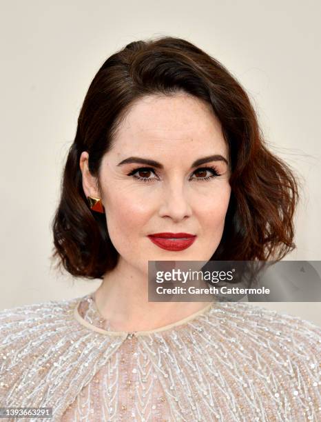 Michelle Dockery attends the world premiere of "Downton Abbey: A New Era" at Cineworld Leicester Square on April 25, 2022 in London, England.