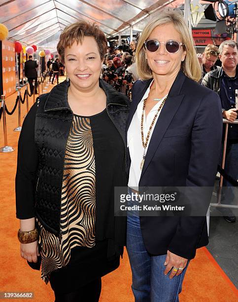 Environmental Protection Agency Administrator Lisa P. Jackson and Kelly Meyer arrive at the premiere of Universal Pictures and Illumination...