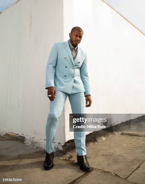 Actor Edwin Hodge is photographed for Photobook Magazine on May 15, 2021 in Los Angeles, California. PUBLISHED IMAGE.