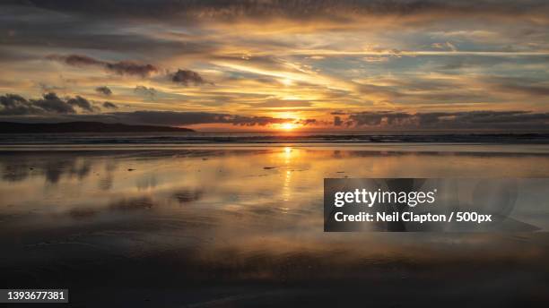 scenic view of sea against sky during sunset,united kingdom,uk - september uk stock pictures, royalty-free photos & images