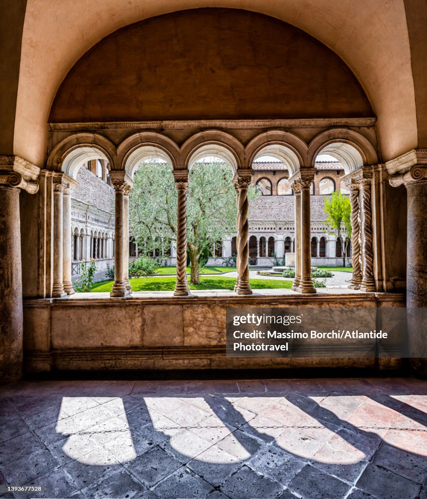 Basilica Papale (or Maggiore) di San Giovanni in Laterano, also known as Arcibasilica Lateranense, view of the Chiostro Lateranense (Lateran cloister)