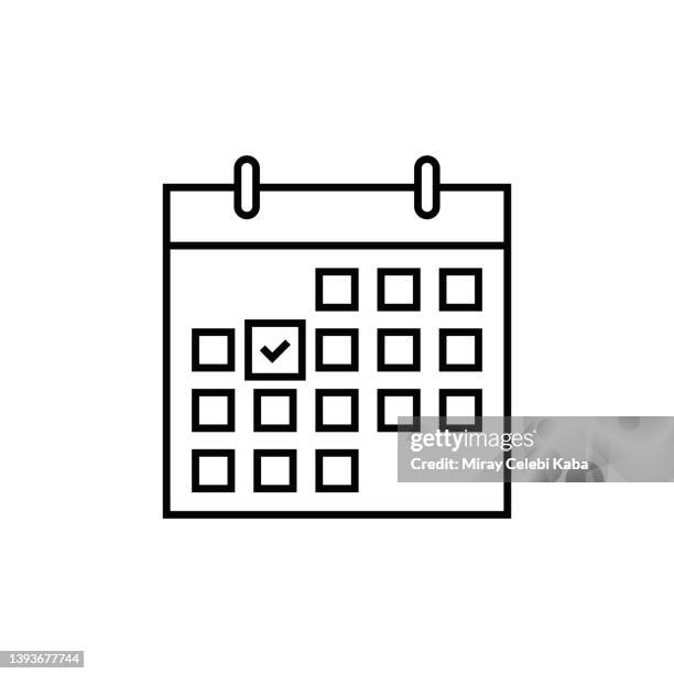 kalender-symbol - week one stock-grafiken, -clipart, -cartoons und -symbole