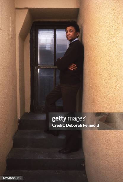 Deborah Feingold/Corbis via Getty Images) Portrait of South African Jazz musician and composer Abdullah Ibrahim as he poses in stairwell in the...