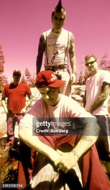 Drummer Brett Reed, guitarist/vocalist Lars Frederiksen , guitarist/vocalist Tim Armstrong and bassist/vocalist Matt Freeman, of the American punk...