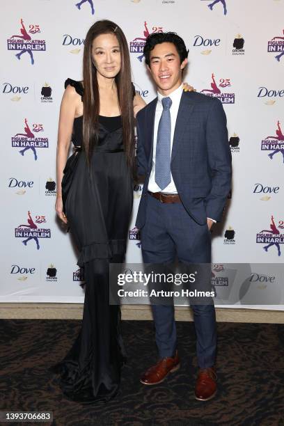 Vera Wang and figure skater Nathan Chen attend the Figure Skating in Harlem 25th Anniversary Gala at Gotham Hall on April 25, 2022 in New York City.