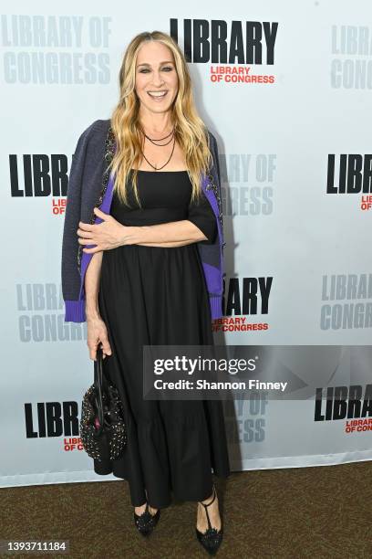 Actress Sarah Jessica Parker attends A Conversation with Sarah Jessica Parker and Matthew Broderick at the Library of Congress on April 25, 2022 in...