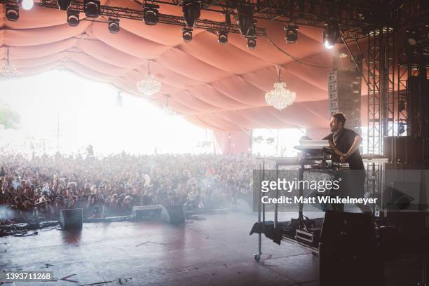 Hayden James performs onstage at the Gobi Tent at the 2022 Coachella Valley Music And Arts Festival on April 24, 2022 in Indio, California.