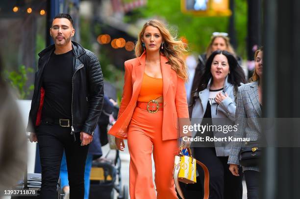 Blake Lively is seen in Manhattan on April 25, 2022 in New York City.