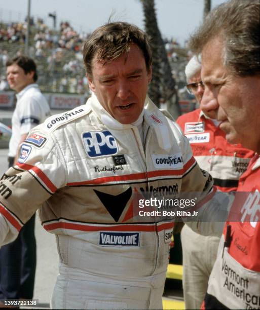 American Racer Johnny Rutherford at Toyota Long Beach Grand Prix race, April 13, 1985 in Long Beach, California.