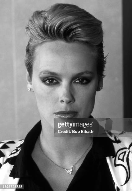 Actress Brigitte Nielsen during photo shoot, June 17, 1985 in Los Angeles, California.