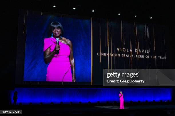 Actress Viola Davis receives the Cinemacon Trailblazer of the Year award at the CinemaCon opening night and Sony Pictures Entertainment presentation...