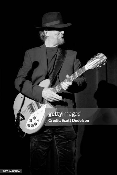 Musician Roger McGuinn, founder of The Byrds, performs onstage at Lisa Smith Wengler Center for the Arts at Pepperdine on April 25, 2022 in Malibu,...