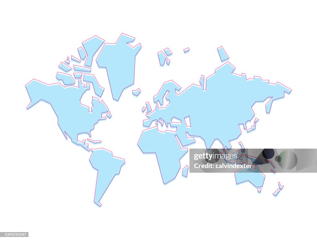 World Map Editable Labels World Map Editable Strokes High-Res Vector Graphic - Getty Images