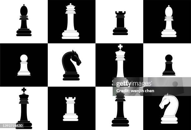 international chess - bishop chess piece stock illustrations