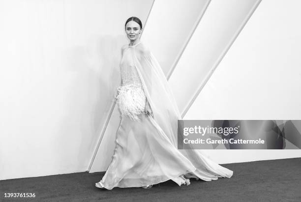 Laura Haddock attends the world premiere of "Downton Abbey: A New Era" at Cineworld Leicester Square on April 25, 2022 in London, England.