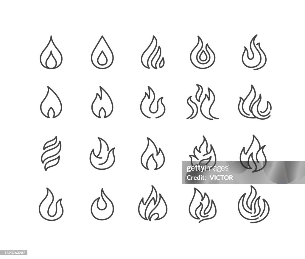 Fire Icons - Classic Line Series
