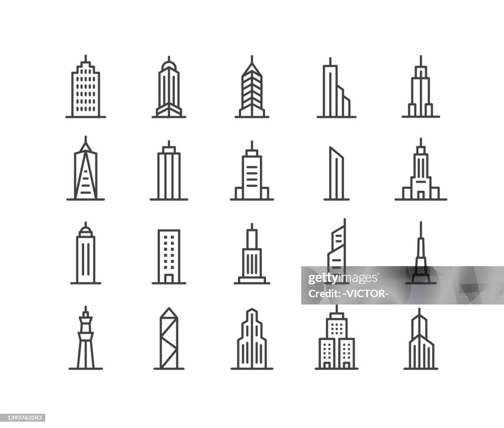 Skyscraper Icons - Classic Line Series