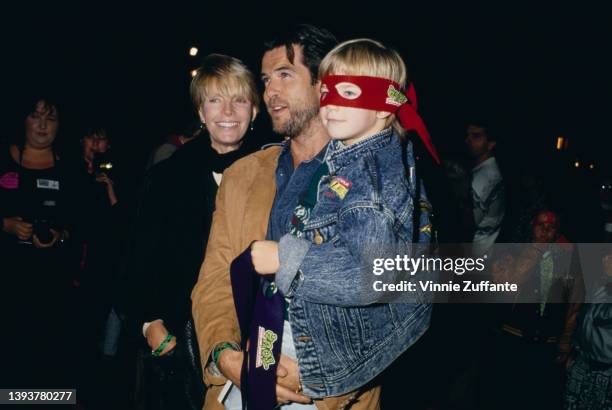 Australian actress Cassandra Harris , her husband, Irish actor Pierce Brosnan, and their son, American actor Sean Brosnan attend the Universal City...