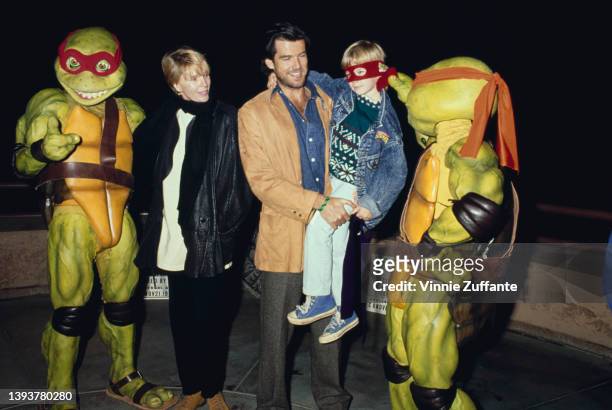 Australian actress Cassandra Harris , her husband, Irish actor Pierce Brosnan, and their son, American actor Sean Brosnan attend the Universal City...