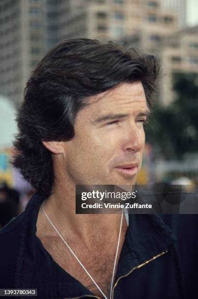Irish actor Pierce Brosnan attends the inaugural Revlon Run/Walk for Breast Cancer Research, held at 20th Century Fox Studios in Los Angeles,...