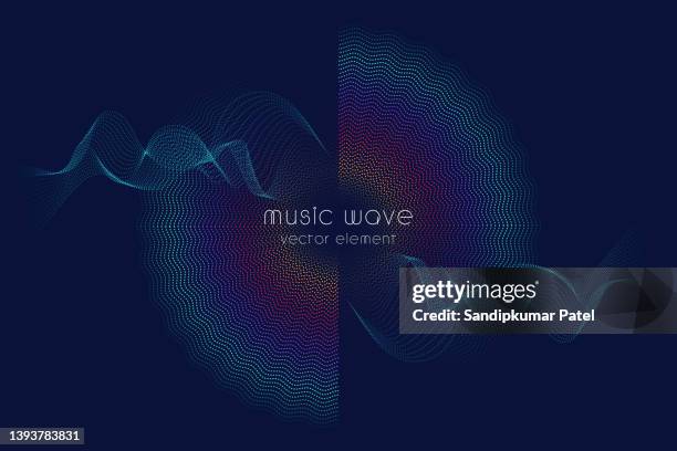 music poster. vector abstract background with a colored dynamic waves - audio equipment stock illustrations