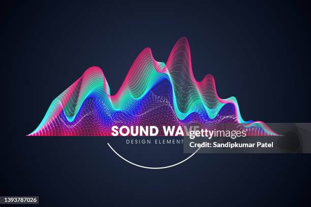ilustraciones, imágenes clip art, dibujos animados e iconos de stock de fondo abstracto de ondas de audio - equipo de montaje