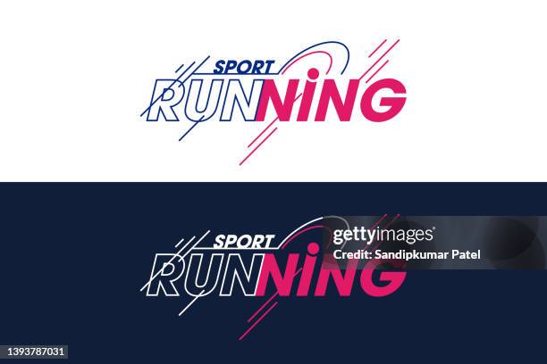 ilustraciones, imágenes clip art, dibujos animados e iconos de stock de icono de carrera deportiva - logo