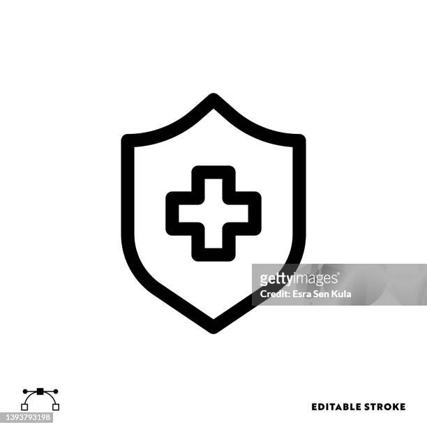 health insurance icon design with editable stroke. suitable for web page, mobile app, ui, ux and gui design. - the immune system stock illustrations