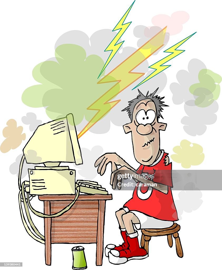 Computer Failing Vector Computer Failure High-Res Vector Graphic - Getty Images